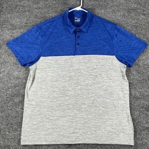 Old Navy Polo Shirt Active Mens XL Extra Large Blue Gray Short Sleeve Soft Light